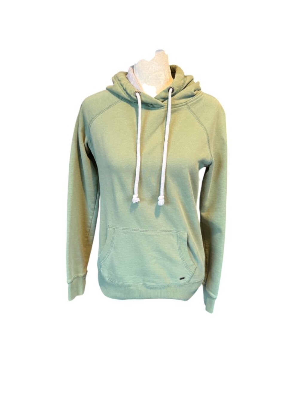 grg cree a montreal women's pale green pullover hooded sweatshirt size small